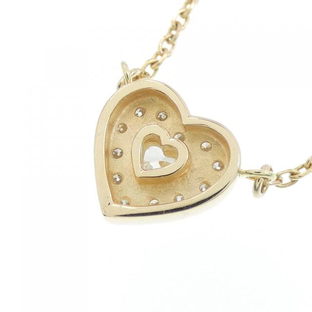 K18YG ハート ダイヤモンド ネックレス 0.24CT - ネックレス