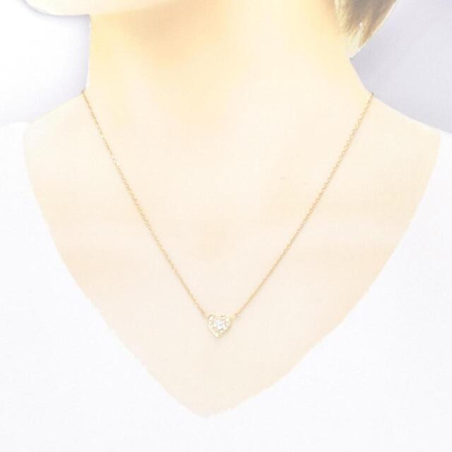 K18YG ハート ダイヤモンド ネックレス 0.24CT - ネックレス