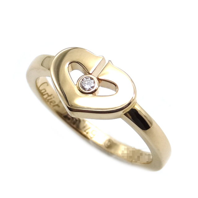 Cartier - カルティエ C ハートダイヤリング 750 K18PG ピンクゴールド
