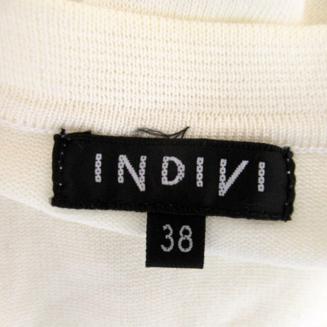 INDIVI(インディヴィ)のインディヴィ INDIVI カーディガン ミドル丈 Vネック 38 オフホワイト レディースのトップス(カーディガン)の商品写真