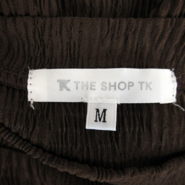 THE SHOP TK(ザショップティーケー)のザショップティーケー カットソー 半袖 ロング丈 オーバーサイズ M ブラウン レディースのトップス(カットソー(半袖/袖なし))の商品写真