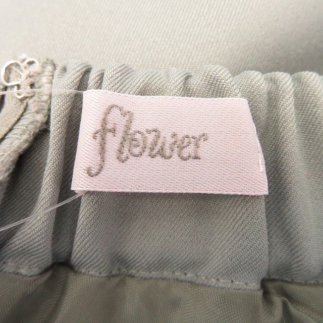 flower(フラワー)のフラワー FLOWER フレアスカート ロング丈 無地 F カーキ /YK11 レディースのスカート(ロングスカート)の商品写真