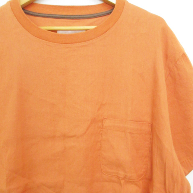 URBAN RESEARCH DOORS(アーバンリサーチドアーズ)のアーバンリサーチ ドアーズ カットソー Tシャツ 半袖 リネン 40 オレンジ メンズのトップス(Tシャツ/カットソー(半袖/袖なし))の商品写真