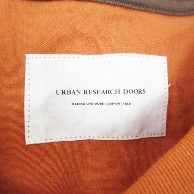 URBAN RESEARCH DOORS(アーバンリサーチドアーズ)のアーバンリサーチ ドアーズ カットソー Tシャツ 半袖 リネン 40 オレンジ メンズのトップス(Tシャツ/カットソー(半袖/袖なし))の商品写真