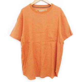 アーバンリサーチドアーズ(URBAN RESEARCH DOORS)のアーバンリサーチ ドアーズ カットソー Tシャツ 半袖 リネン 40 オレンジ(Tシャツ/カットソー(半袖/袖なし))