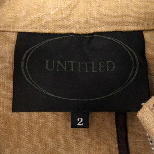 UNTITLED(アンタイトル)のアンタイトル スタンドカラージャケット ジップアップ 2 ライトブラウン レディースのジャケット/アウター(その他)の商品写真