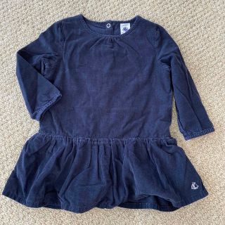 プチバトー(PETIT BATEAU)のプチバトー　長袖ワンピース80(ワンピース)