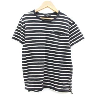 アーペーセー(A.P.C)のアーペーセー A.P.C. Tシャツ カットソー 半袖 ボーダー柄 S ネイビー(Tシャツ(半袖/袖なし))