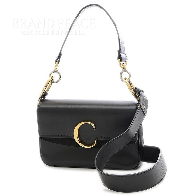 春のコレクション Chloe CHC19SS1 ブラック ショルダーバッグ ダブル