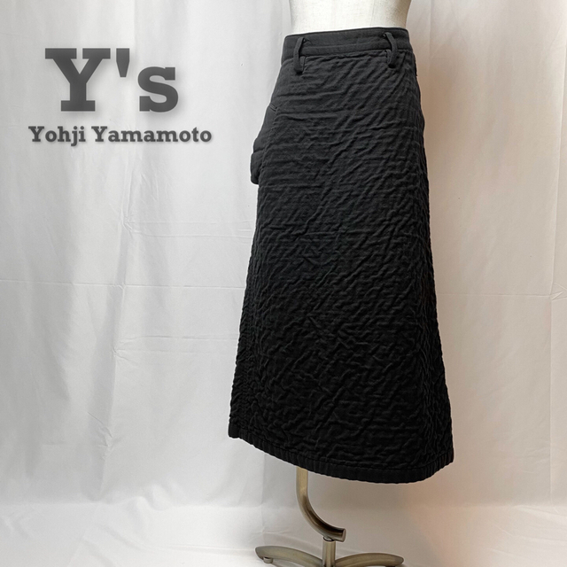 Y's  アシンメトリー   ロングスカート   シワ加工