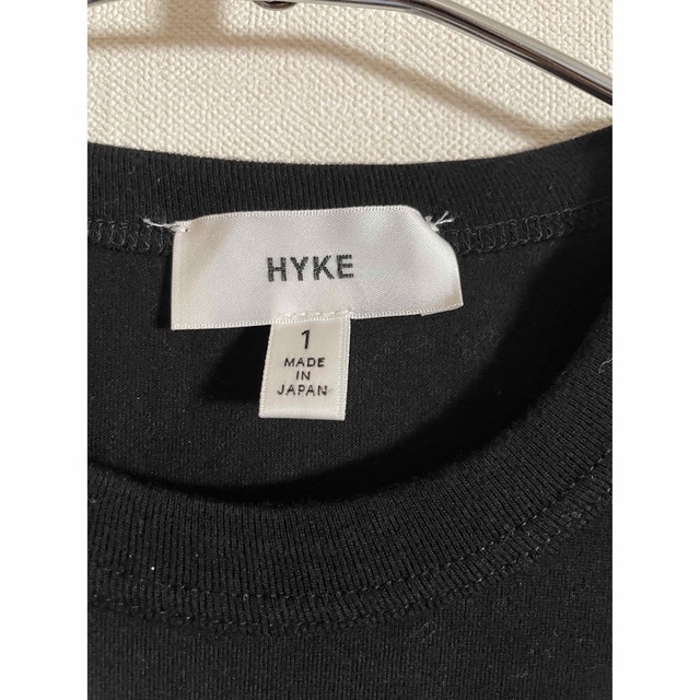 HYKE(ハイク)の【未着用】HYKE ハイク　ポケットTシャツ　ブラック　サイズ1 レディースのトップス(Tシャツ(半袖/袖なし))の商品写真