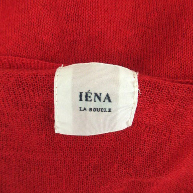 IENA(イエナ)のイエナ カットソー ラウンドネック 長袖 無地 シースルー リネン 赤 レッド レディースのトップス(カットソー(長袖/七分))の商品写真