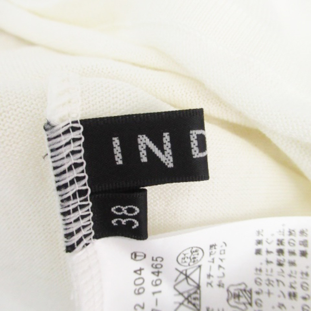 INDIVI(インディヴィ)のインディヴィ ニット カットソー 半袖 38 オフホワイト シルバー レディースのトップス(ニット/セーター)の商品写真
