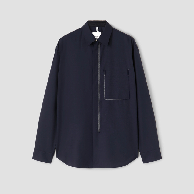 プレミア・極美品】OAMC IAN SHIRT NAVY（M） 【国内在庫】 56.0%OFF