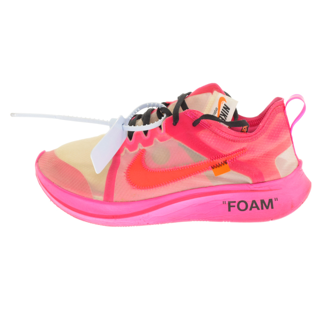 NIKE(ナイキ)のNIKE ナイキ × OFF-WHITE THE:10 ZOOM FLY オフホワイト ザ・テンシリーズ ×ナイキ ズームフライ ローカットスニーカー フォームソールスニーカー US9/27cm AJ4588-600 メンズの靴/シューズ(スニーカー)の商品写真