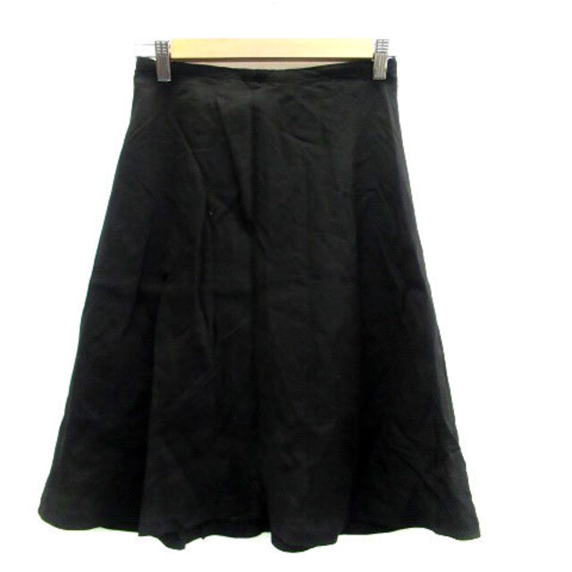 DO!FAMILY(ドゥファミリー)のドゥファミリィ ドゥファミリー フレアスカート ひざ丈 リネン M 黒 ブラック レディースのスカート(ひざ丈スカート)の商品写真