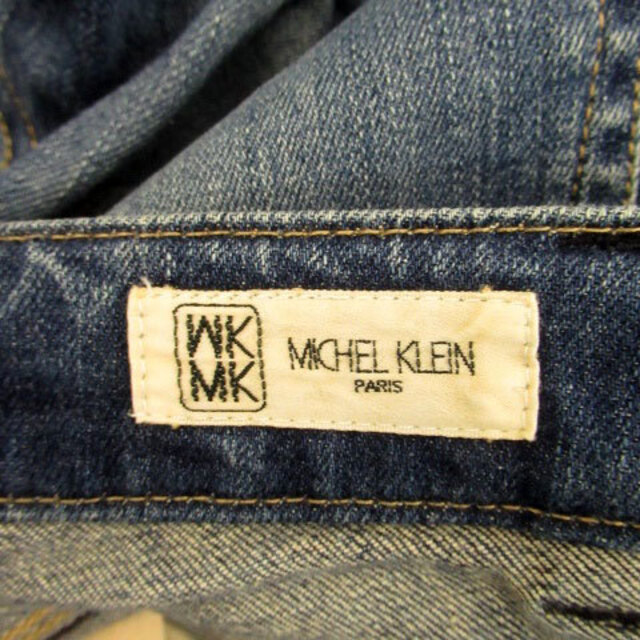 MK MICHEL KLEIN(エムケーミッシェルクラン)のエムケー ミッシェルクラン デニムパンツ ジーンズ ストレート 38 青 レディースのパンツ(デニム/ジーンズ)の商品写真
