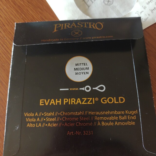 evah pirazzi gold 　ビオラ　Ａ線 楽器の弦楽器(ヴィオラ)の商品写真