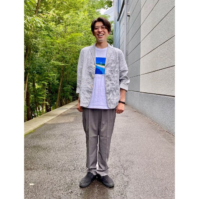 新品!UNIQLO リネンブレンドジャケット XL 爽やか♪ ~清涼感~