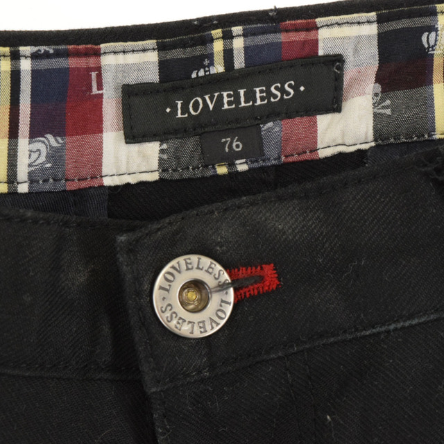 LOVELESS(ラブレス)のLOVELESS ラブレス スカル刺繍ロゴデニムパンツ ブラック 61R06-100-09 メンズのパンツ(デニム/ジーンズ)の商品写真