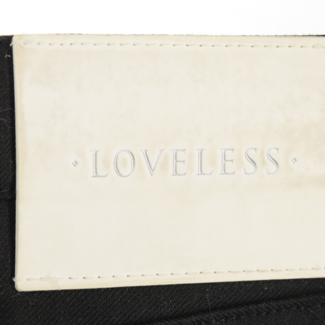 LOVELESS(ラブレス)のLOVELESS ラブレス スカル刺繍ロゴデニムパンツ ブラック 61R06-100-09 メンズのパンツ(デニム/ジーンズ)の商品写真