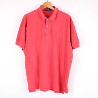 ポロバイラルフローレン 半袖ポロシャツ ポロマーク 無地 トップス 大きいサイズ コットン メンズ XLサイズ ピンク Polo by Ralph Lauren(ポロシャツ)