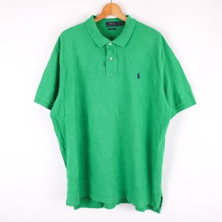 ポロラルフローレン(POLO RALPH LAUREN)のポロ・ラルフローレン 半袖ポロシャツ ポロマーク 無地 トップス 大きいサイズ コットン メンズ XXLサイズ グリーン POLO RALPH LAUREN(ポロシャツ)