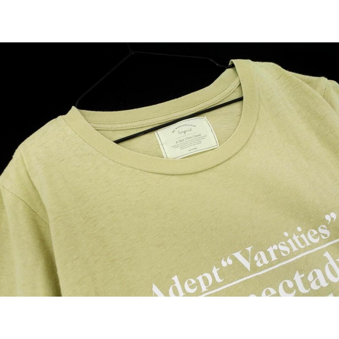 Ungrid(アングリッド)のアングリッド プリント Tシャツ sizeF/ベージュ ■◆ レディース レディースのトップス(Tシャツ(半袖/袖なし))の商品写真