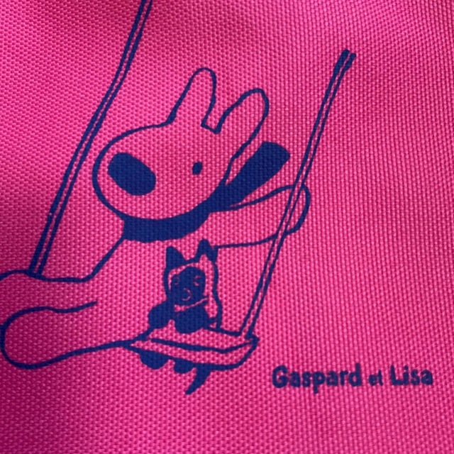 エコバッグ　ナイロンバッグ　ピンク　パン祭り　Gaspard et Lisa レディースのバッグ(エコバッグ)の商品写真