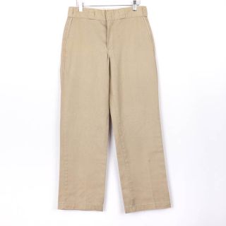 ディッキーズ(Dickies)のディッキーズ ワークパンツ ペインターパンツ 874 ストレート ロゴ ボトムス アメリカ古着 メンズ 31×30サイズ ベージュ Dickies(その他)