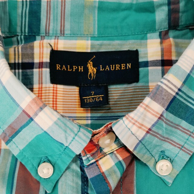 Ralph Lauren(ラルフローレン)のラルフローレン 半袖シャツ ブルー系 130 キッズ/ベビー/マタニティのキッズ服男の子用(90cm~)(ブラウス)の商品写真