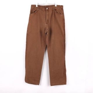 ディッキーズ(Dickies)のディッキーズ ワークパンツ ペインターパンツ ストレート ボトムス 大きいサイズ アメリカ古着 メンズ 38×32サイズ ブラウン Dickies(その他)