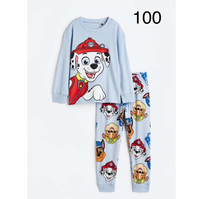 H&M(エイチアンドエム)の《最新作》新品未開封　パウパトロール　パジャマ　長袖　100/105 キッズ/ベビー/マタニティのキッズ服男の子用(90cm~)(パジャマ)の商品写真