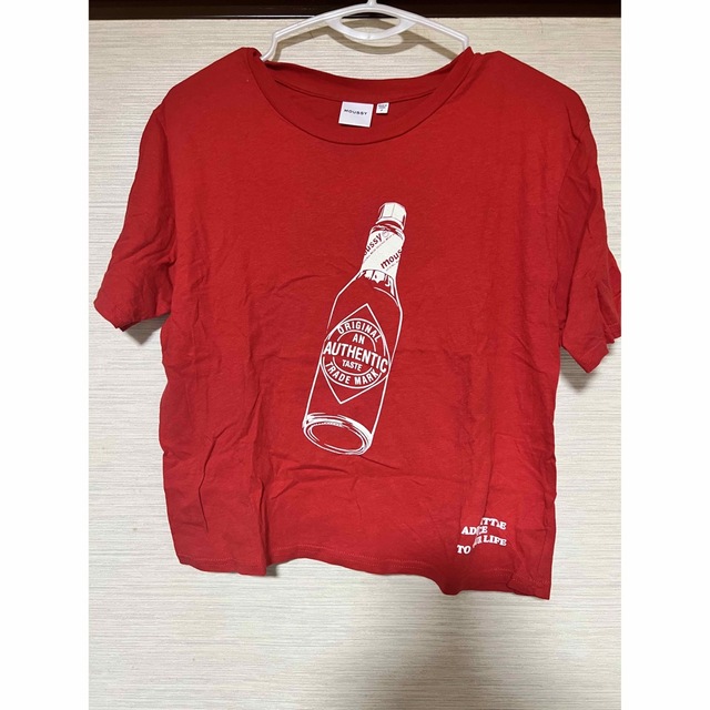 moussy(マウジー)のmoussy マウジー　クロップドTシャツ レディースのトップス(Tシャツ(半袖/袖なし))の商品写真