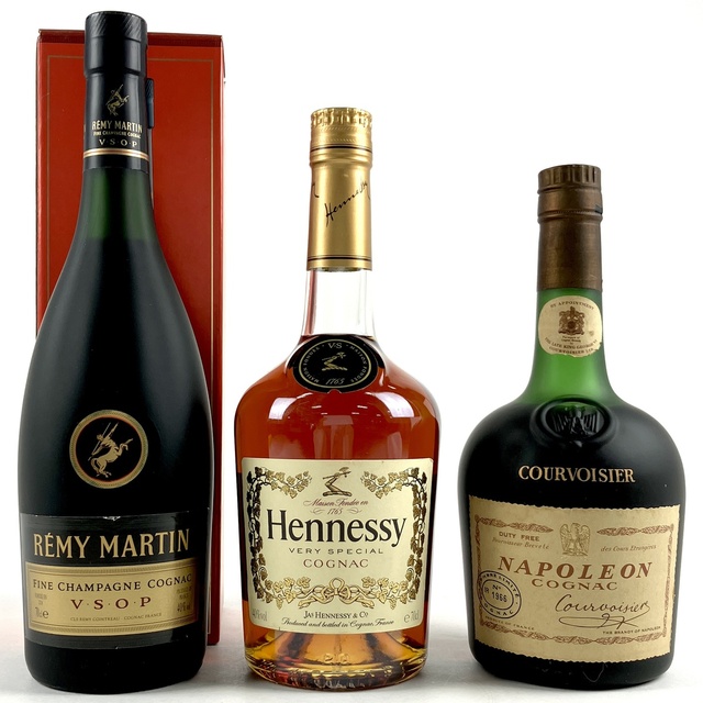 3本 REMY MARTIN Hennessy COURVOISIER コニャック 700mlの+