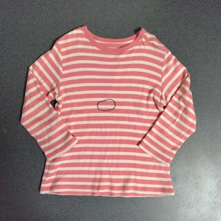 ユニクロ(UNIQLO)のユニクロ　クルーネックＴ　ピンク(100)(Tシャツ/カットソー)