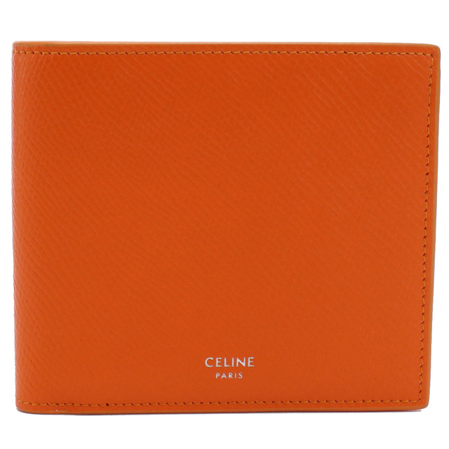 CELINE セリーヌ 10C87 二つ折り財布 FLUO ORANGE オレンジ系 メンズ