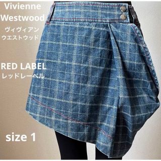 ヴィヴィアンウエストウッド(Vivienne Westwood)の変形デニムミニスカート ヴィヴィアンウエストウッドレッドレーベル(ミニスカート)