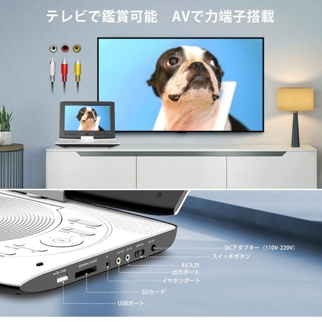 【mkoko様専用】MYDASH DVDプレーヤー12.5型（10.1液晶） スマホ/家電/カメラのオーディオ機器(ポータブルプレーヤー)の商品写真