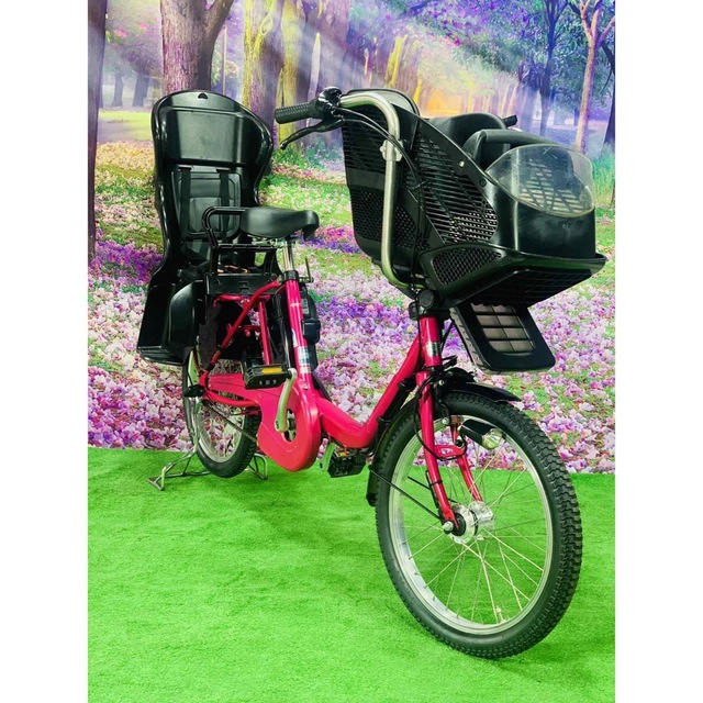 ❸4788子供乗せ電動自転車Panasonic3人乗り20インチ良好バッテリー-