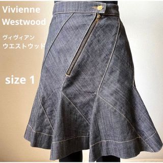 ヴィヴィアンウエストウッド(Vivienne Westwood)のデニム変形ミニスカート ヴィヴィアンウエストウッド(ミニスカート)