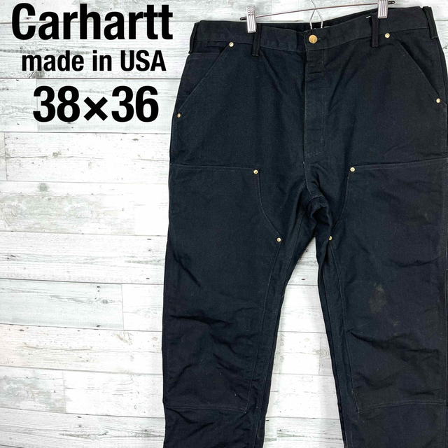 USA製 Carhartt カーハート ダブルニーペインターパンツ 黒W38