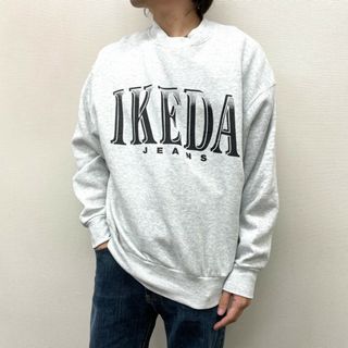 90's US古着 カナダ製 フルーツオブザルーム FRUIT OF THE LOOM スウェットシャツ IKEDA JEANS 長袖 サイズ：メンズ L ヘザーグレー 【中古】(スウェット)