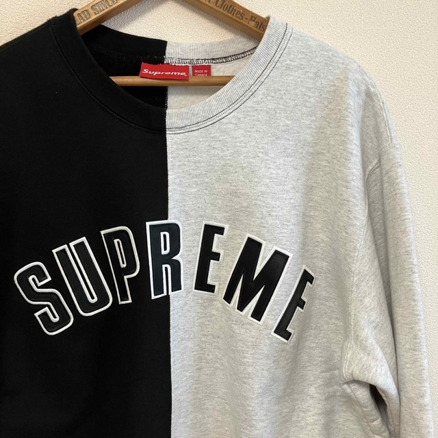 込☆Supreme Split Logo Crewneck☆ブラックL まとめ割はじめる vivacf.net