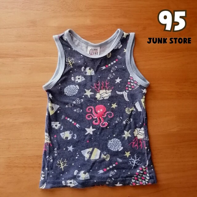 JUNK STORE(ジャンクストアー)の95(90-100 Junkstore ジャンクストア　マリン柄のタンクトップ キッズ/ベビー/マタニティのキッズ服男の子用(90cm~)(Tシャツ/カットソー)の商品写真