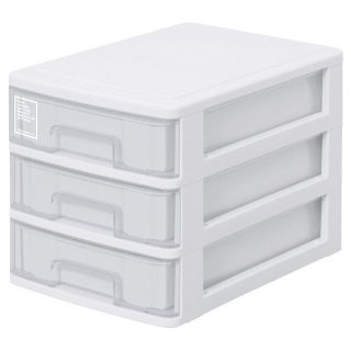 【新着商品】サンコープラスチック 小物収納3段 シルキー 幅18.2×奥26.5(ケース/ボックス)