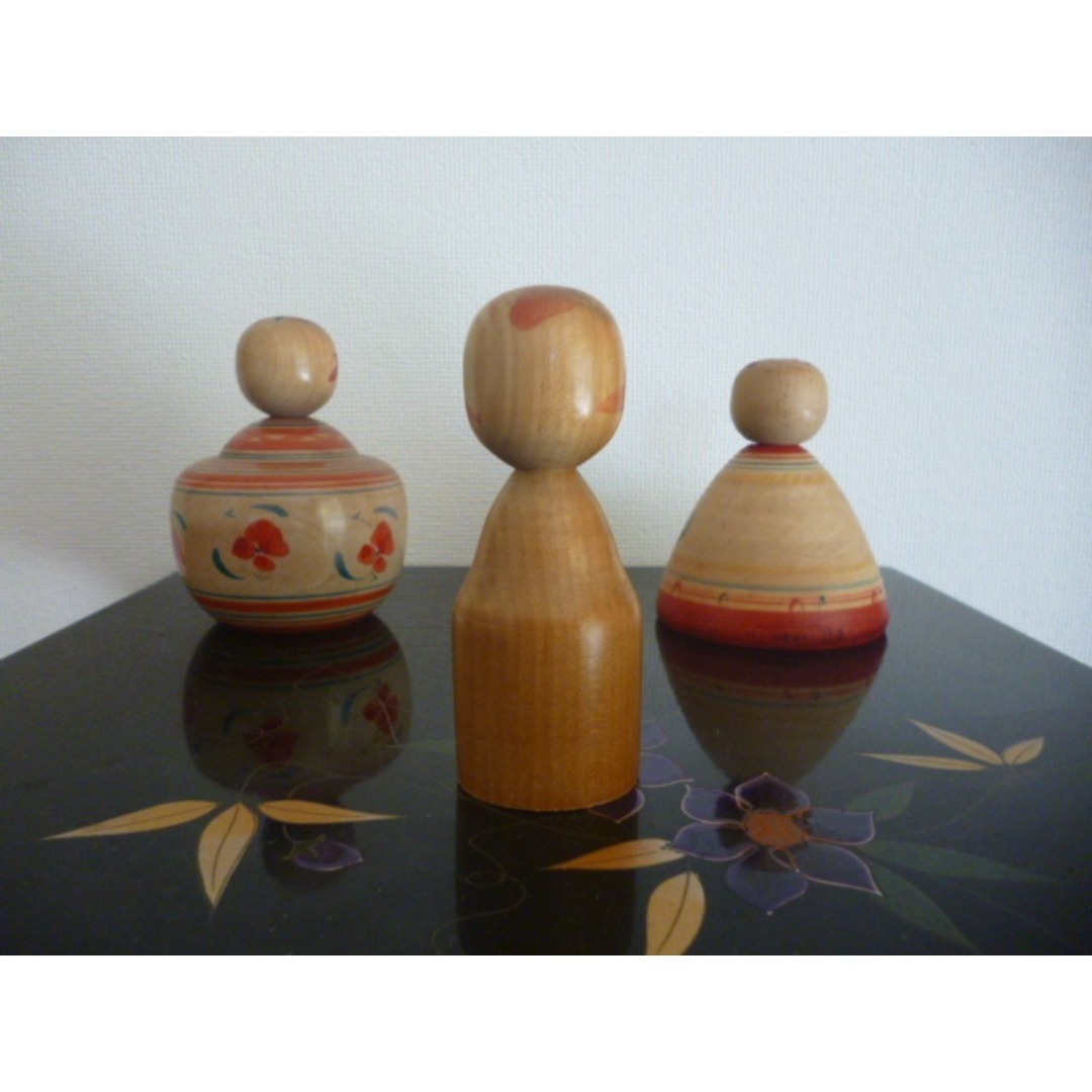 こけし 3点 ハンドメイドのぬいぐるみ/人形(人形)の商品写真