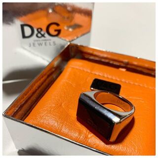 ディーアンドジー(D&G)のD&G ディーアンドジードルカバ リング 指輪 シルバー ブラック メンズ(リング(指輪))