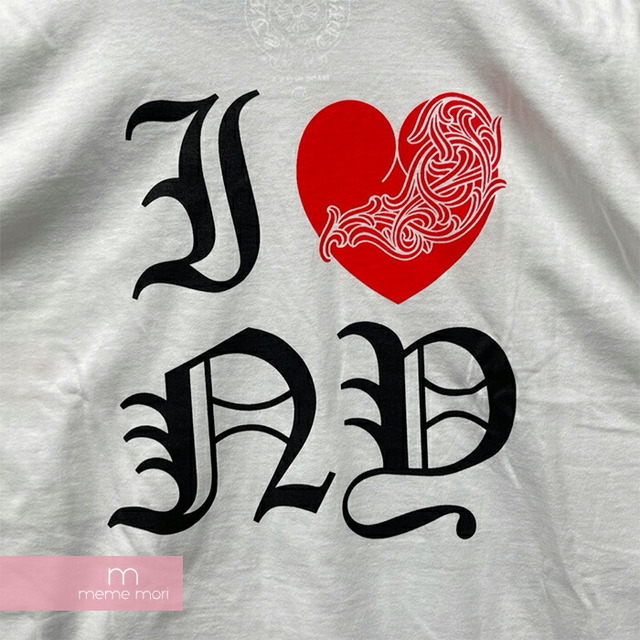 Chrome Hearts(クロムハーツ)のCHROME HEARTS I Love NY L/S Tee クロムハーツ アイラブニューヨークロングスリーブTシャツ 長袖カットソー ロンT ポケT ハート ニューヨーク限定 ホワイト サイズXXL【230425】【新古品】【me04】 メンズのトップス(Tシャツ/カットソー(半袖/袖なし))の商品写真