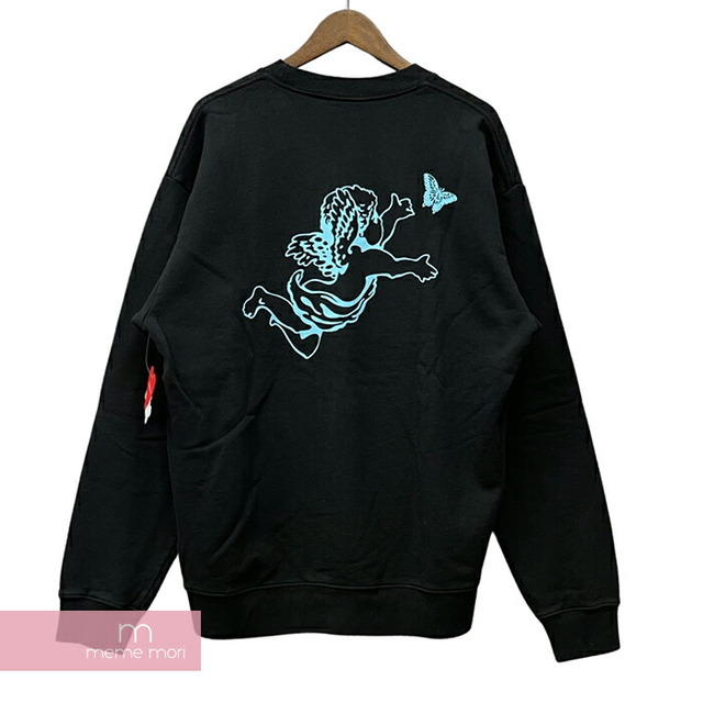 Girls Don't Cry 2023SS Angel Crewneck Black ガールズドントクライ エンジェルクルーネック スウェット トレーナー ロゴプリント 天使 ハート ブラック サイズXL【230425】【新古品】【me04】